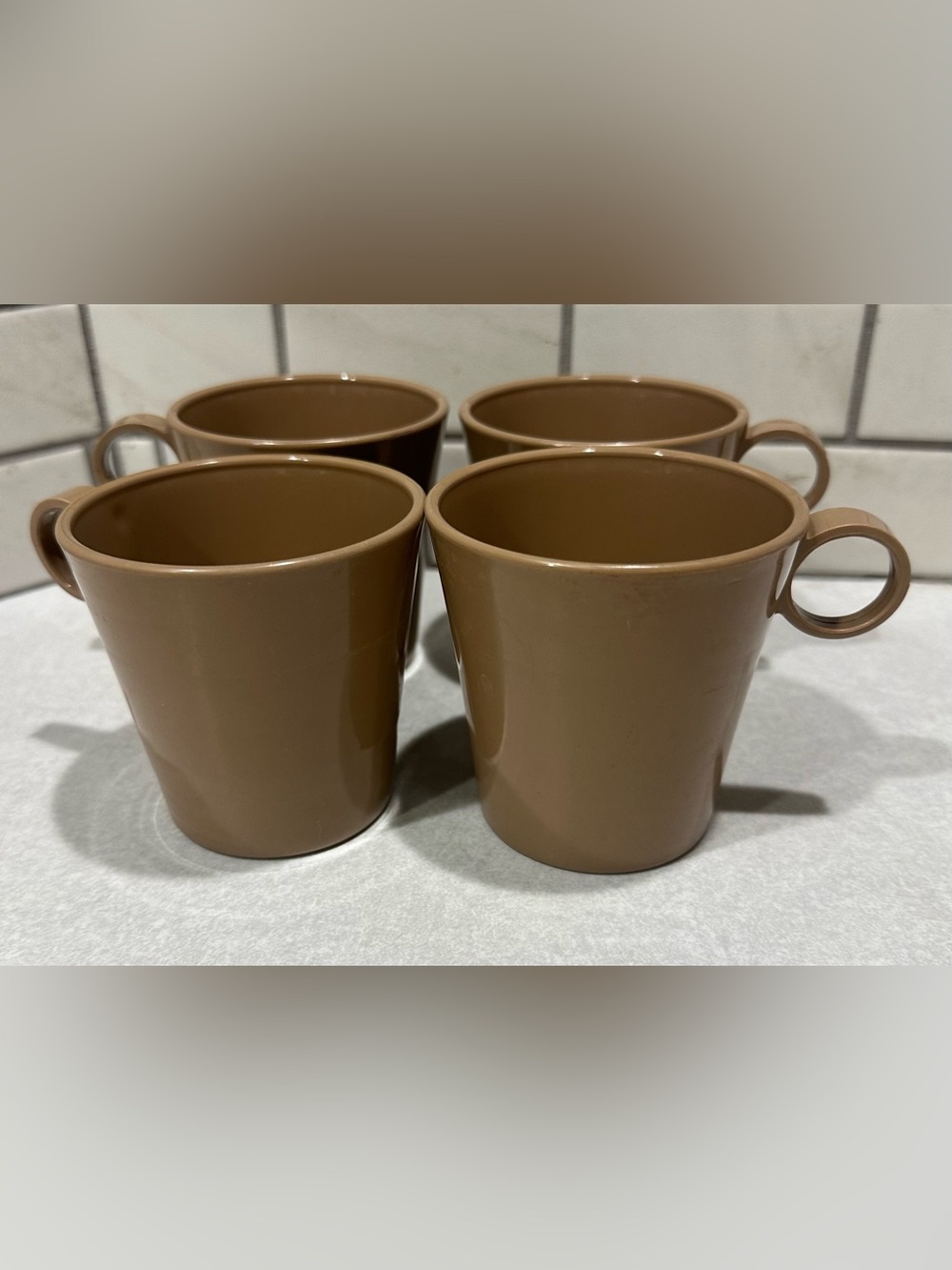 Shamrock Neatway Vintage tan 8oz cups - 4 pcs set